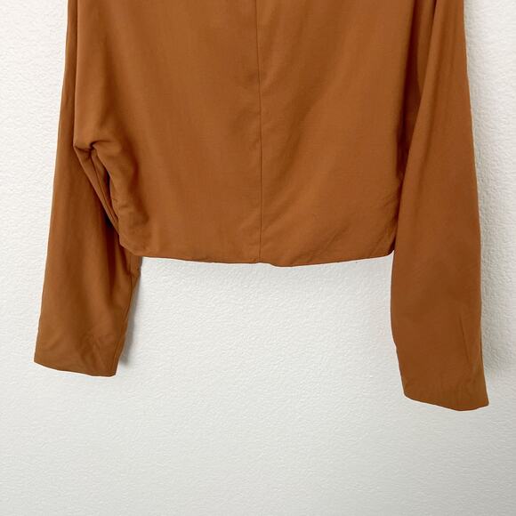 [Vintage] Cinzia M. Iaffaldano Size Medium M Cognac Brown Wool Cropped Jacket - Picture 8 of 12